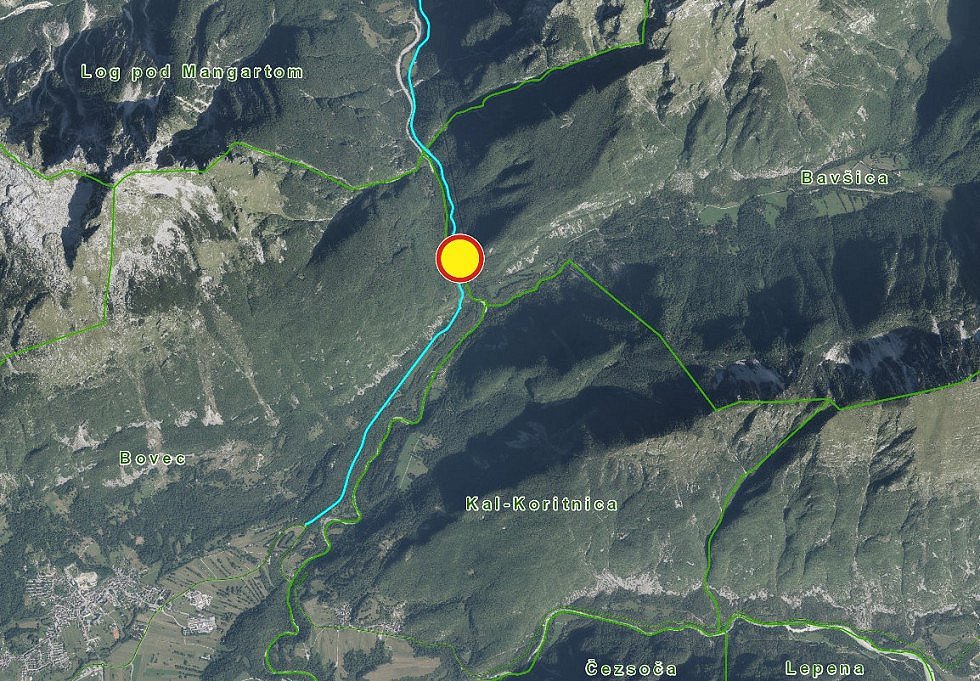 Popolna zapora regionalne ceste pri trdnjavi Kluže