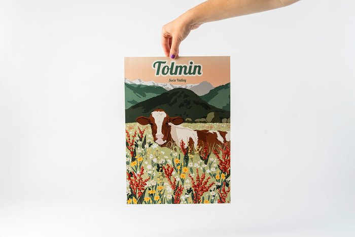 Hugs From Soča Valley • Poster illustrati con motivi della Valle dell\'Isonzo • Soča Valley Finest