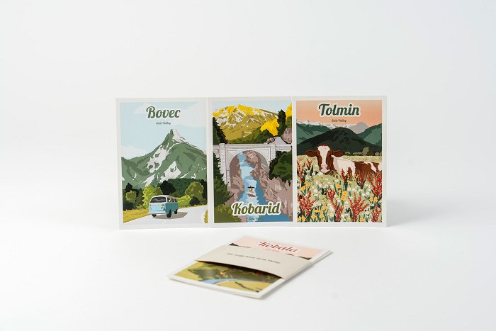 Hugs From Soča Valley • Cartoline illustrate con motivi della Valle dell\'Isonzo • Soča Valley Finest